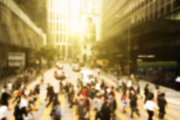 Ruas da cidade de Hong Kong. Passeio cruzado . — Fotografia de Stock