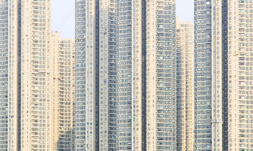 Immeuble d'habitation. Hong Kong. La Chine — Photographie Logray