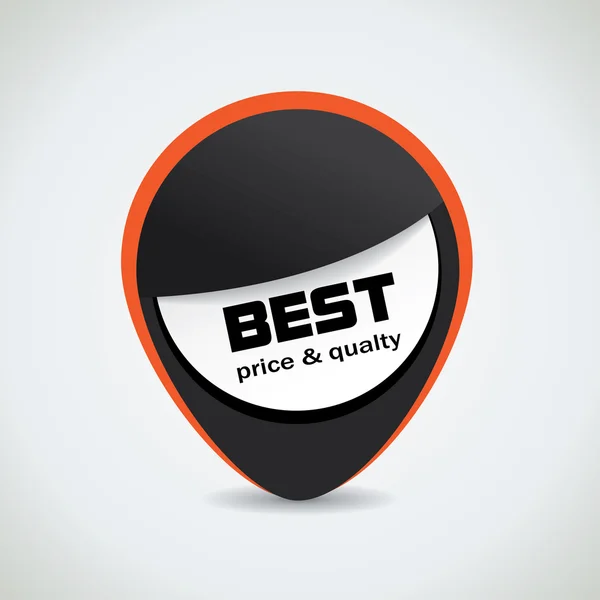 Best price and quality black tag — Stock Vector