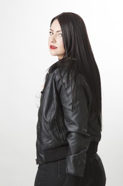 Looking over her shoulder