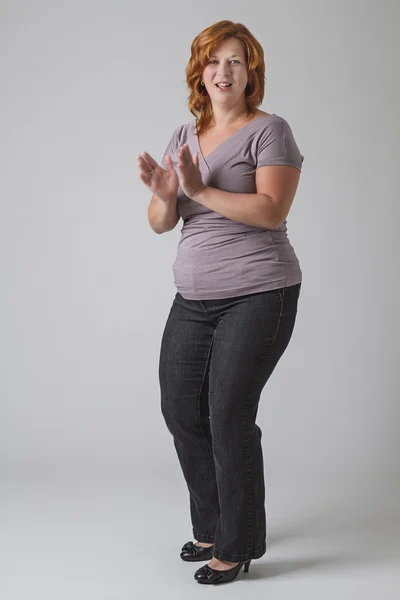 Woman clapping — Stock Photo, Image