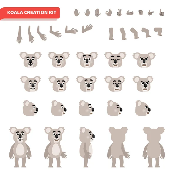 Vektorová Ilustrace Roztomilých Zvířat Ikony Zvířat — Stockový vektor