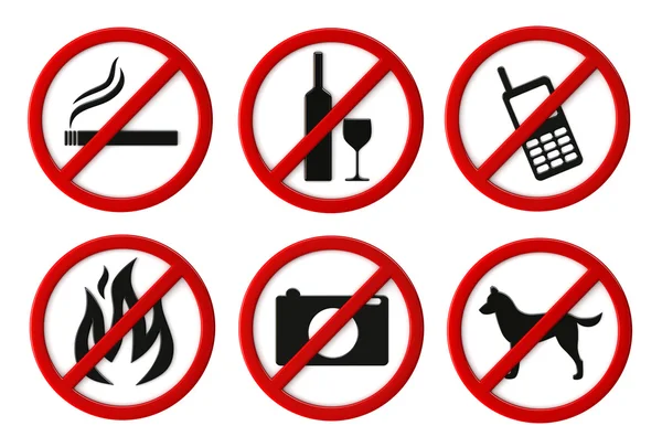 3d render of prohibition signs — Stock Photo, Image