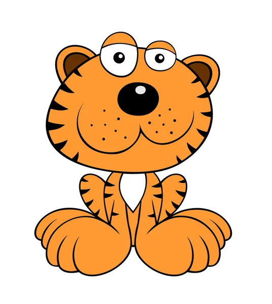 Ilustración del vector de color del tigre — Vector de stock