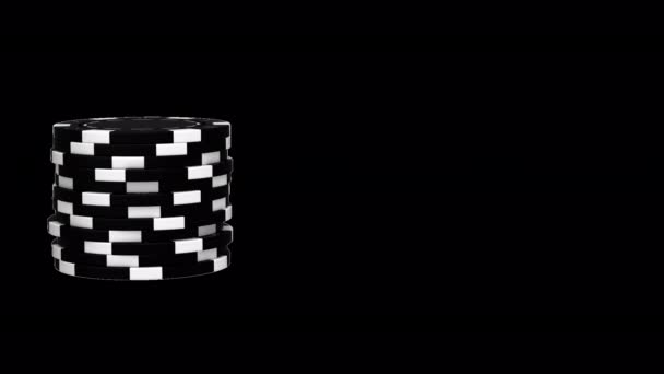 Gerenderte Animation Von Casino Chips — Stockvideo