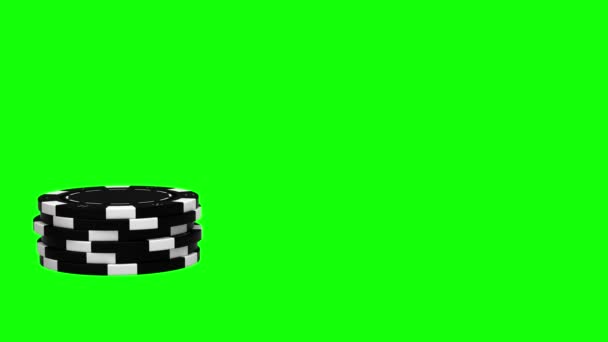 Gerenderte Animation Von Casino Chips — Stockvideo