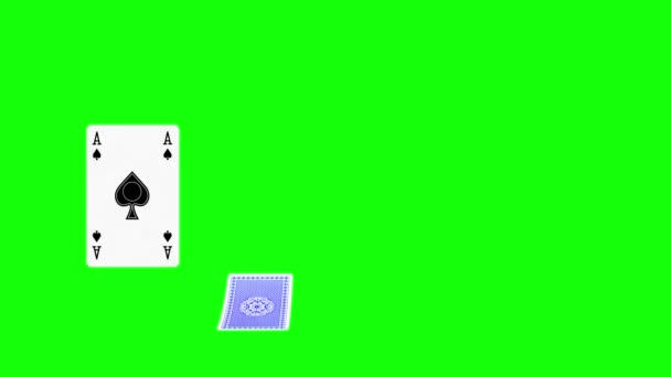 Renderizado Animación Jugar Las Cartas Combinación Flash Real Poker — Vídeo de stock