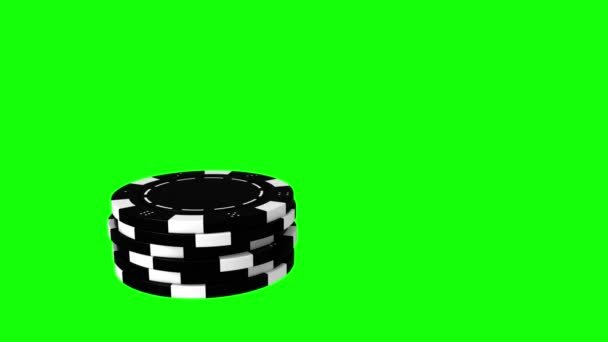 Weergegeven Animatie Van Casino Chips — Stockvideo