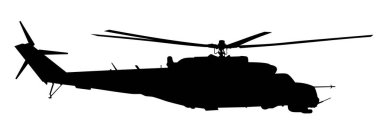 Helikopter siluetinin soyut vektör çizimi