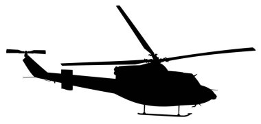 Helikopter siluetinin soyut vektör çizimi