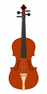 Beyaz arkaplanda kemanın vektör çizimi