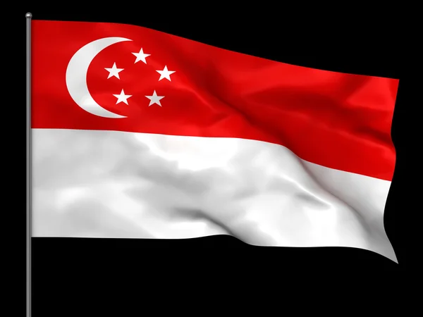 Bandeira de Singapura — Fotografia de Stock