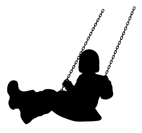 Swinging kid — Stock vektor