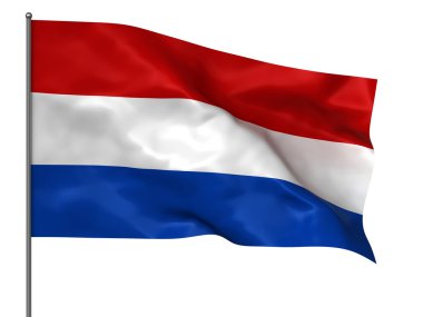 Hollanda bayrağı sallayarak