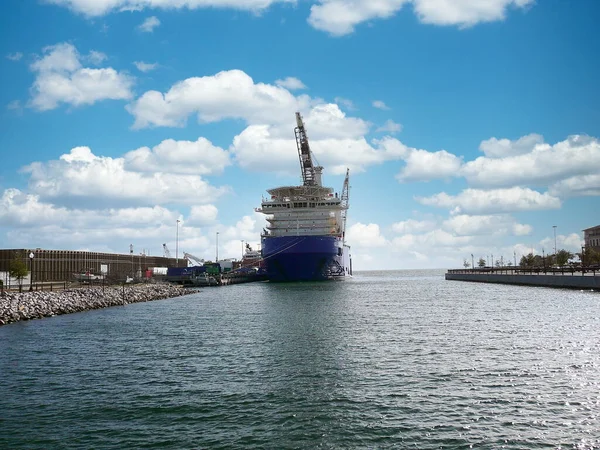 Offshore Oliebevoorradingsschip Aangemeerd Haven Van Pensacola Pensacola Florida — Stockfoto