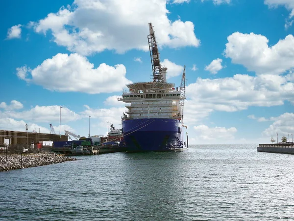 Oljeförsörjningsfartyg Till Havs Dockat Hamnen Pensacola Pensacola Florida — Stockfoto