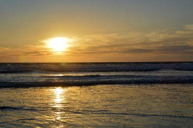 gün batımı ve deniz.