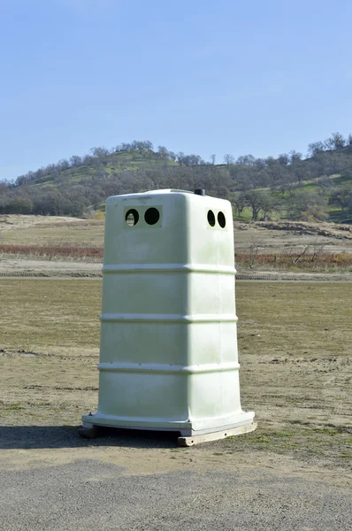 Plastic public toilet cubicle — Stock Photo, Image