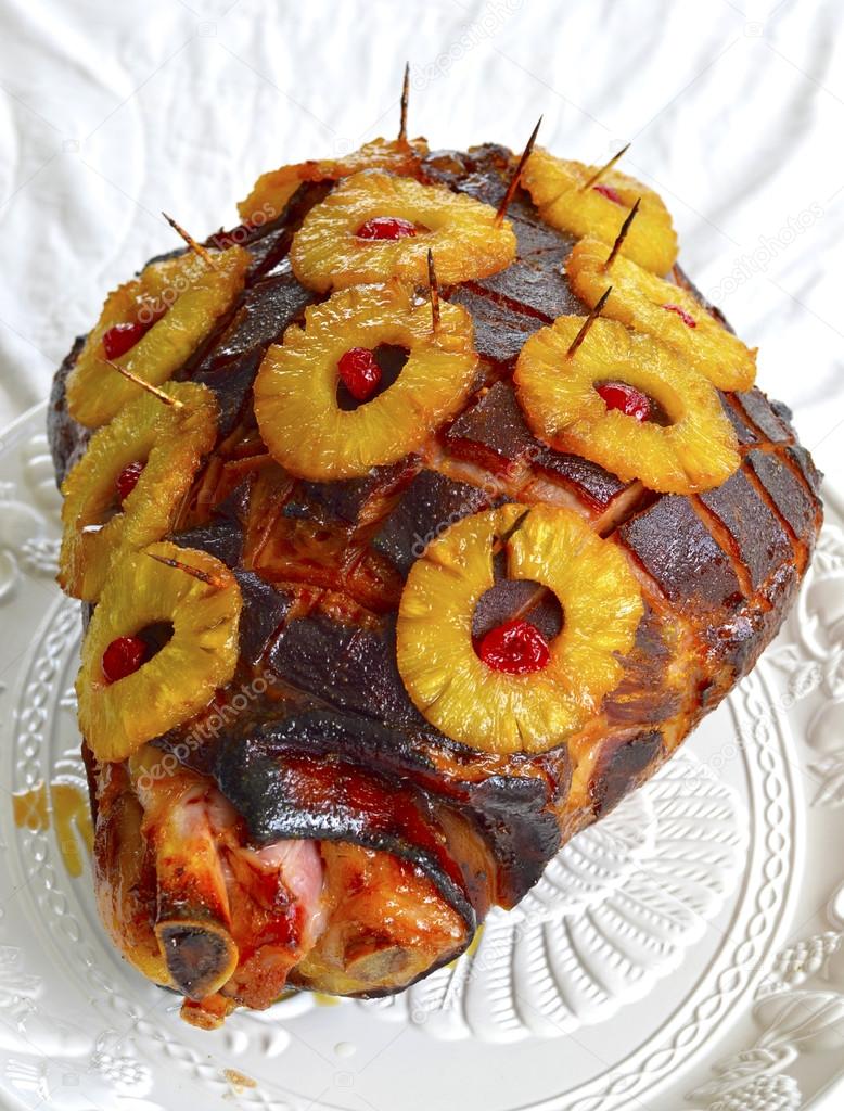 Baked ham.