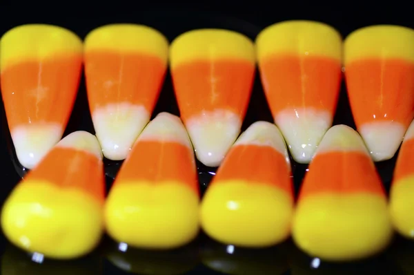 Candy corn for Halloween. — Stock Photo, Image