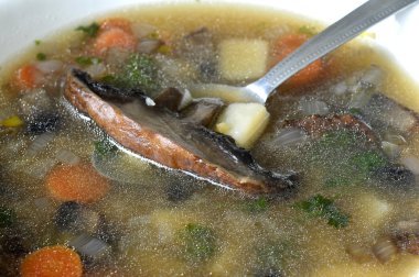 Portobello mantar çorbası