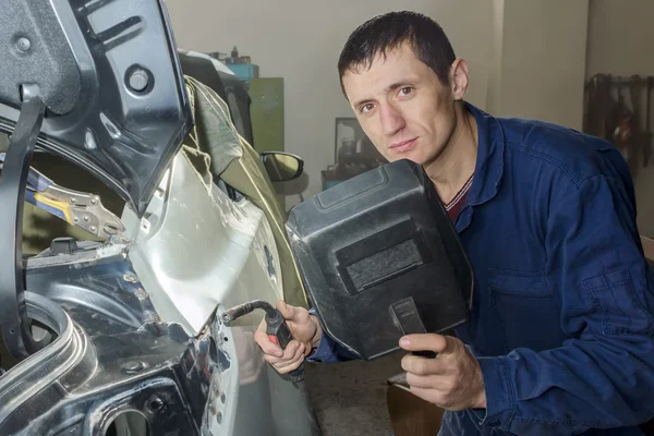 Portrait of a young mechanic — Stock Fotó