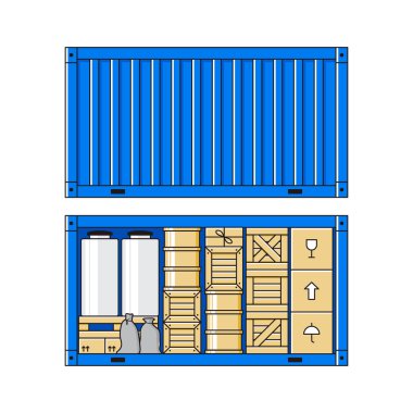 Mavi kargo konteyner