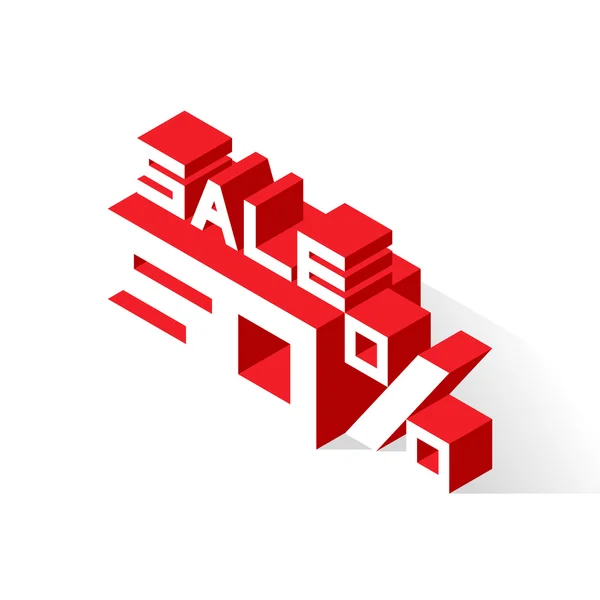 Verkauf 50% auf weißem Hintergrund — Stockvektor