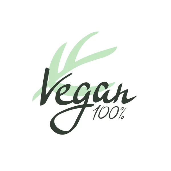 Lettering Vegan  bio detox logo — Stock Vector
