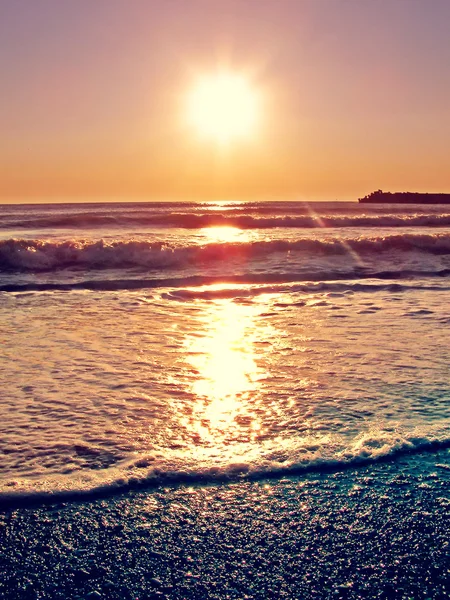 Sonnenaufgang und Strand — Stockfoto