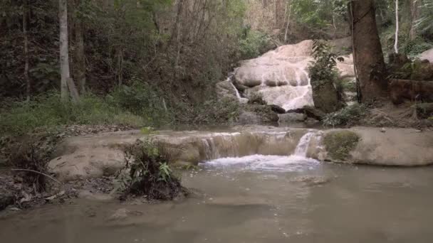 Водоспад в незайманих джунглі, Таїланд — стокове відео