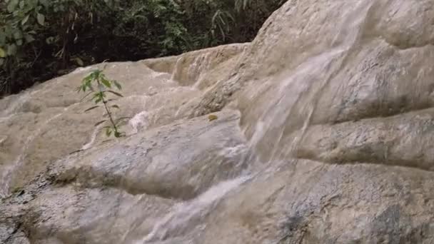 Cascata nella giungla incontaminata, Thailandia — Video Stock