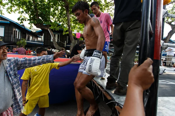 Prison fight, muay thai competition — Stock Photo, Image