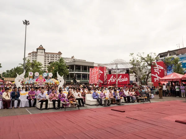 Keşiş sadaka töreni Tayland tarihinde — Stok fotoğraf