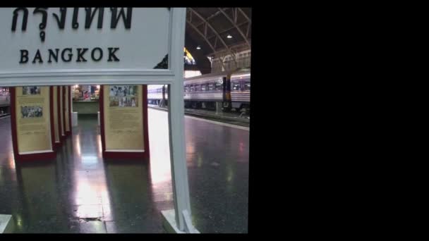 Hua lamphong bahnhof in bangkok — Stockvideo