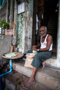 yangon şehirde sokak yaşam
