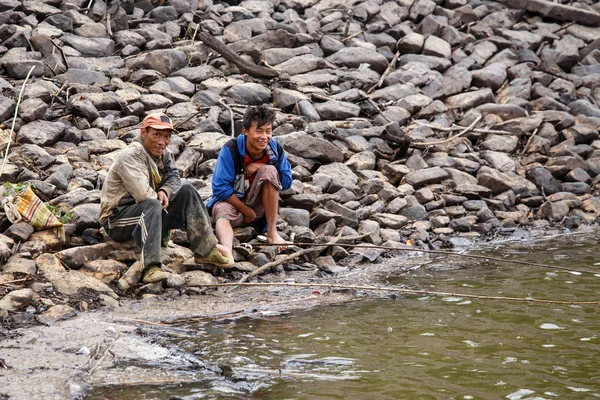 Burmesische Fischer in Myanmar — Stockfoto