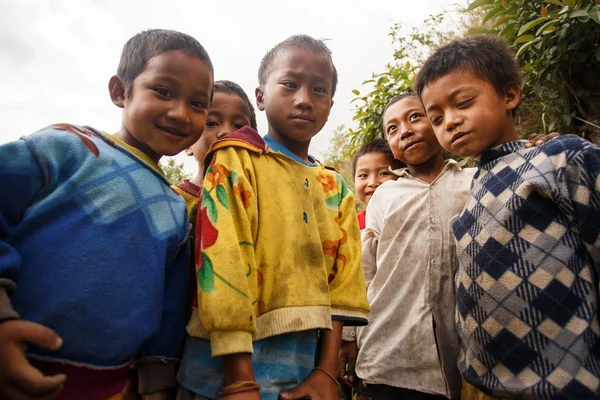 Children play in the street in Myanmar