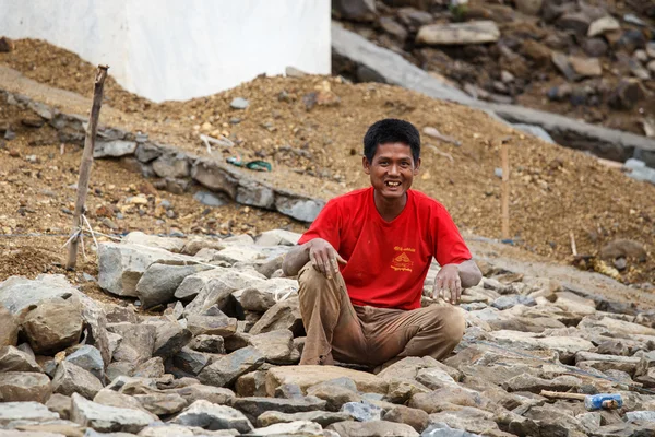 Stavební práce v Myanmaru dam — Stock fotografie