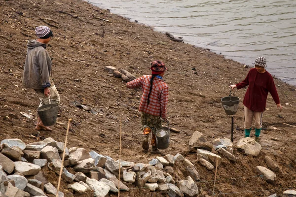 Trabajos de construcción en Myanmar Dam — Foto de Stock