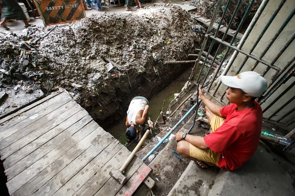 Street Life in Yangon city — Stock Photo, Image