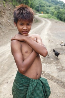 Myanmar yerli çocuk