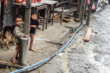 Two young boys in Myanmar