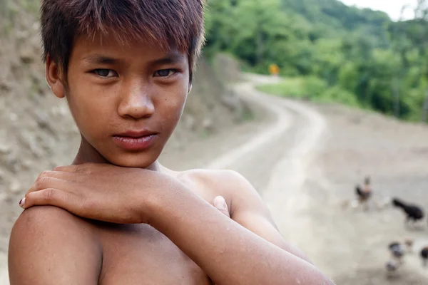 在缅甸的当地男孩 — 图库照片