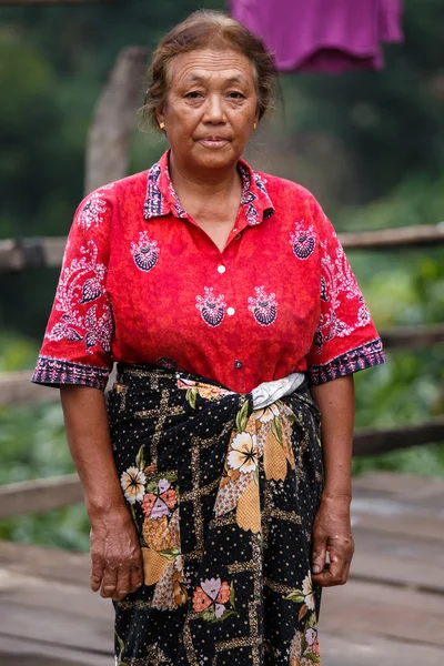 Local Lady in Tedim Town, Myanmar — Stock Photo, Image