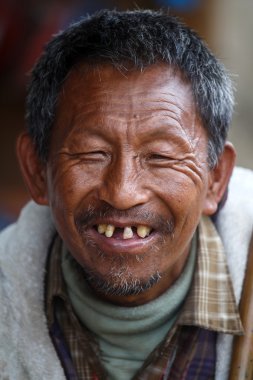 Burmese Man in Falam, Myanmar (Burma)