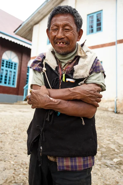 Local man with bad teeth in Myanmar — стокове фото