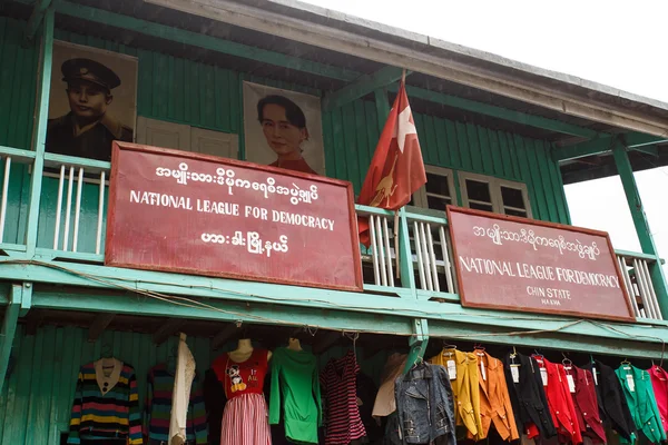 Cartel de la NLD en Chin State, Myanmar —  Fotos de Stock