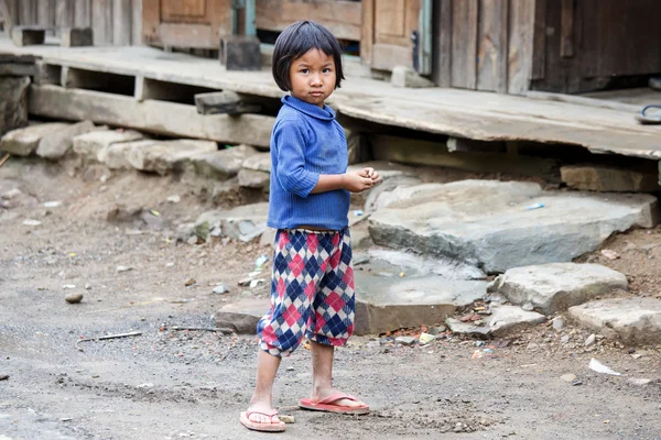 Local Giirl in Chin State, Myanmar — Stock Photo, Image