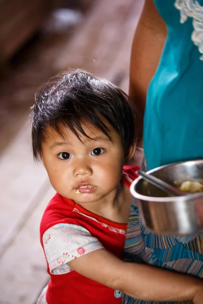 Aranyos gyerek Falam, Mianmar (Burma) — Stock Fotó